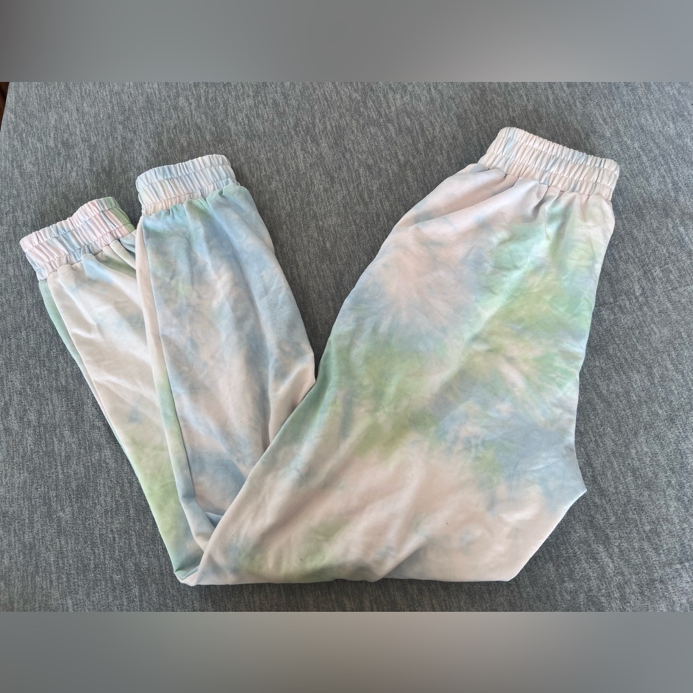 Fashion Nova joggers track pants women’s S athleisure pastel tie dye casual